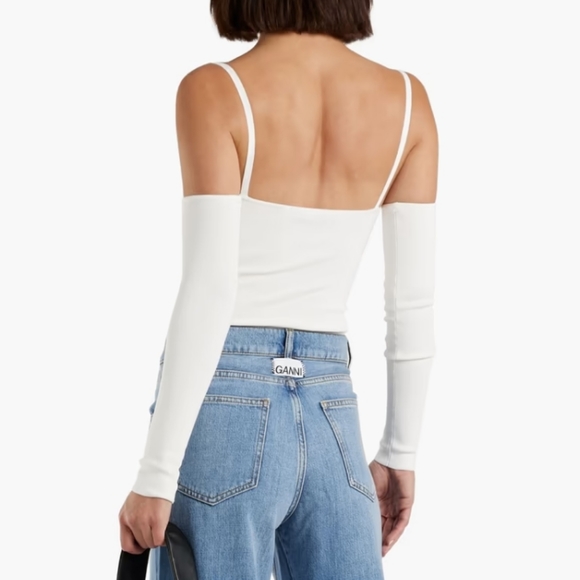 ALICE + OLIVIA Convertible Ribbed Top - Picture 3 of 3